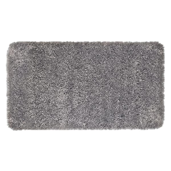 SUSSEXHOME Solid Gray Bathroom Rug, 1-Piece Bathroom Mat Set CAL