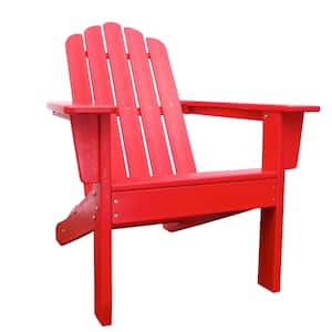 Marina RedPatio Plastic Adirondack Chair and Table Set ( 3-Piece)
