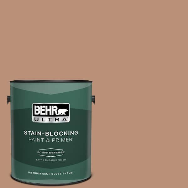 BEHR ULTRA 1 gal. #BXC-46 Mojave Dusk Extra Durable Semi-Gloss Enamel Interior Paint & Primer