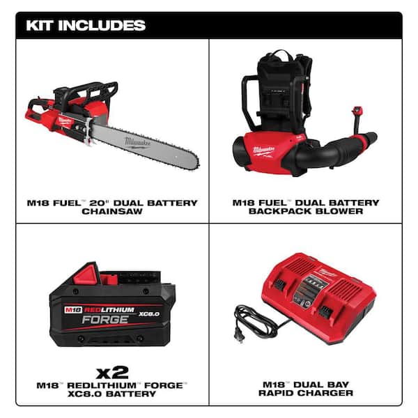 Milwaukee M18 FUEL 18V Brushless Cordless 20 in. Dual Battery