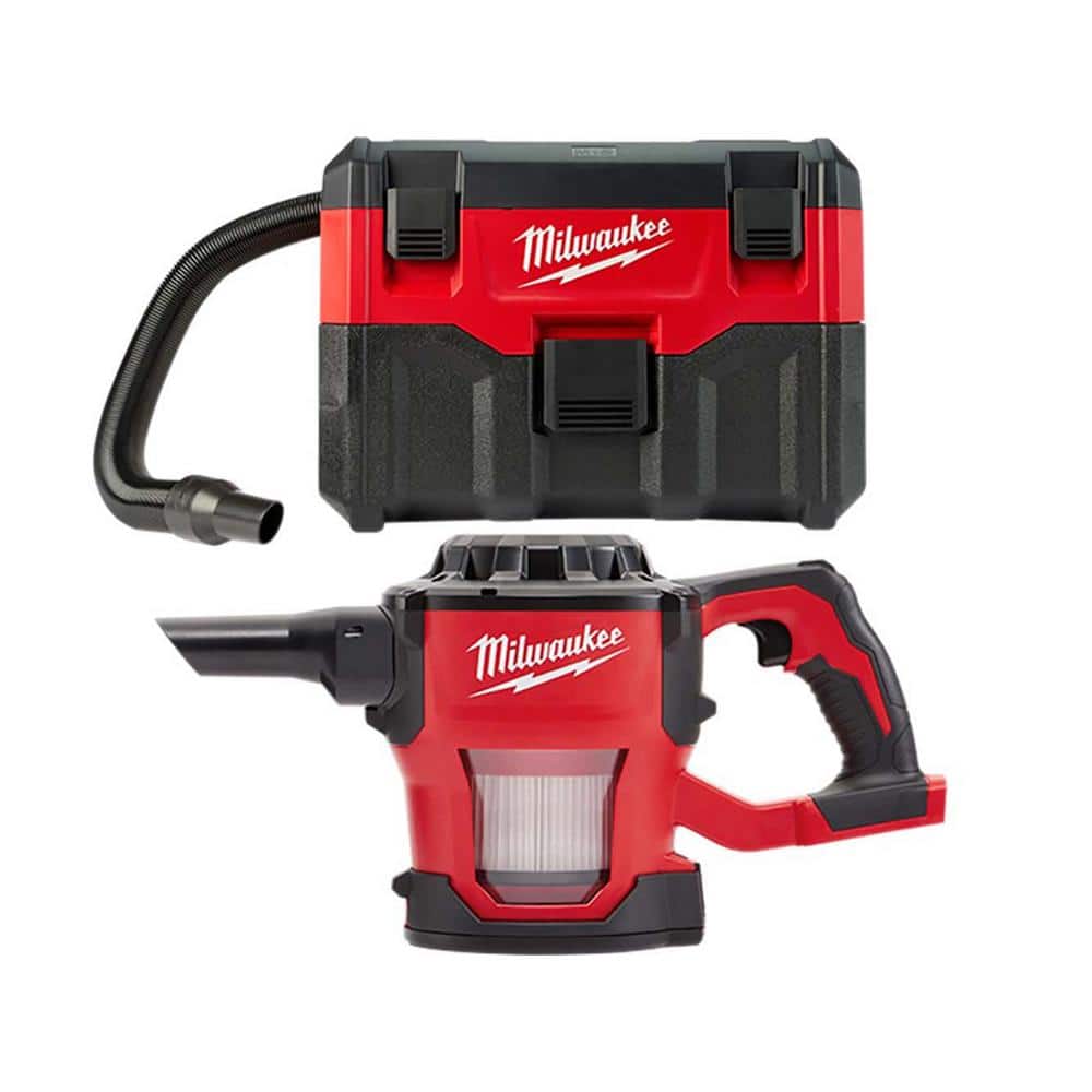 Milwaukee M18 18-Volt Gal. Lithium-Ion Cordless Wet/Dry Vacuum with M18  Compact Vacuum (2-Tool) 0880-20-0882-20 The Home Depot