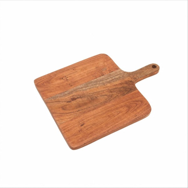 8-Pieces Acacia Wood Chopping Board, Wooden Cutting Board for Kitchen, Handcrafted Wood Paddle Board, 12 x 0.75 x 16 in.