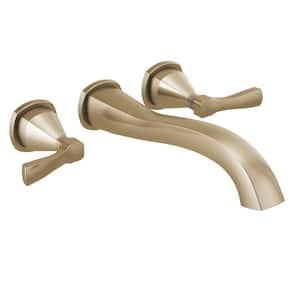 Stryke 2-Handle Wall Mount Roman Tub Faucet Trim Kit in Champagne Bronze (Valve Not Included)