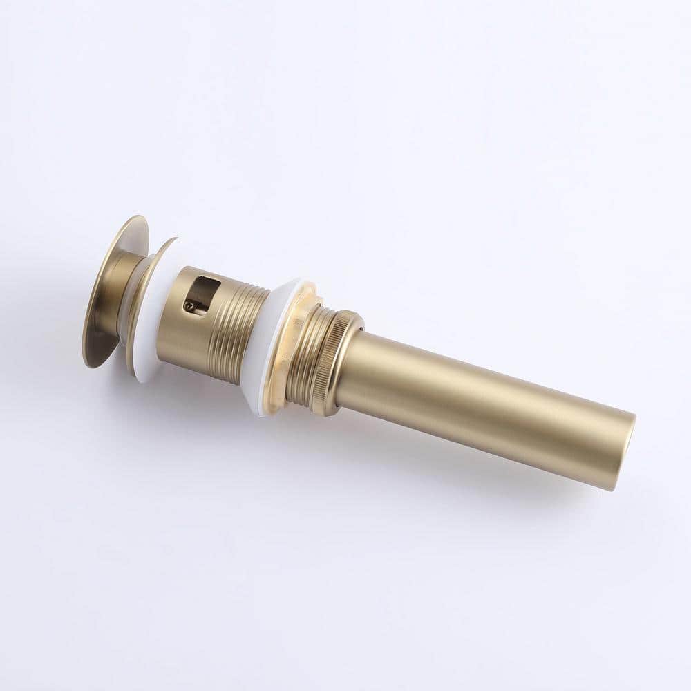 Brushed Gold Brass Double Handle Widespread Bathroom Faucet