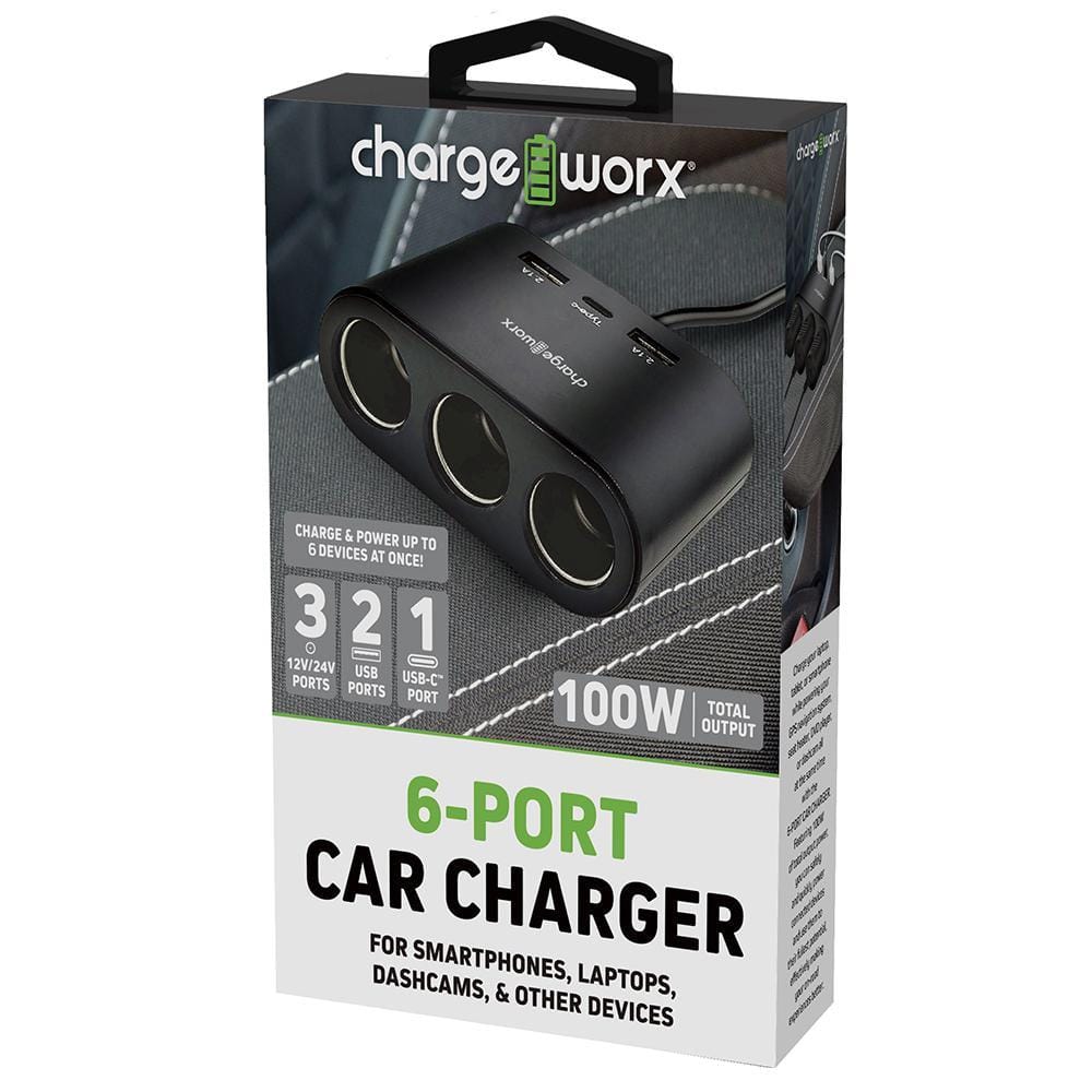 CHARGEWORX 6 in 1-Car Charger