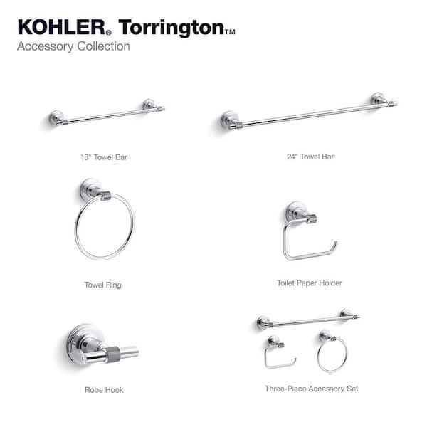KOHLER Setra 18 in. Wall Mount Towel Bar in Polished Chrome