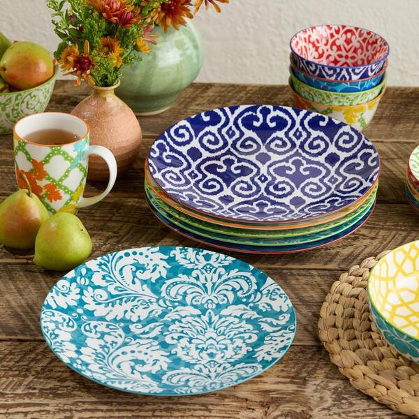 Certified International Pavillion Set of 6 Salad Plate 6 asst