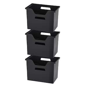 Desktop File Box Large in Black (3-Pack)