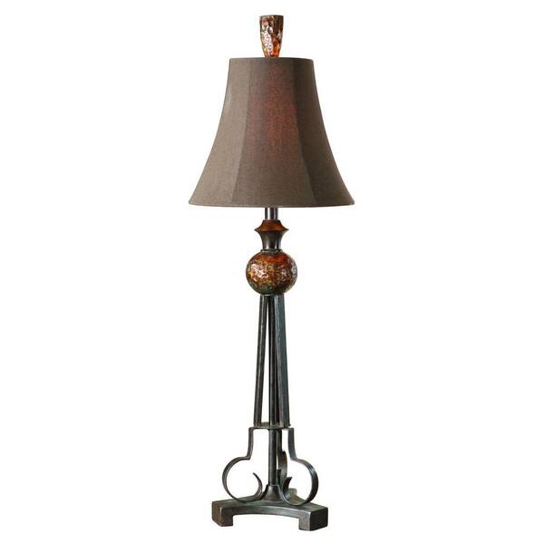 Global Direct 37 in. Bronze Leaf Buffet Lamp-DISCONTINUED