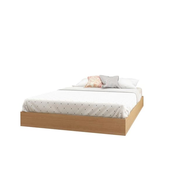 Nexera Fiji Natural Maple Full Size Platform Bed with Slats