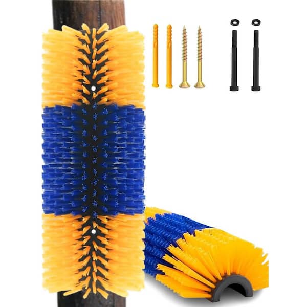 Durable Livestock Scratching Brush with Mounting Screws for Cow Goat Horse Itch Relief Equipment