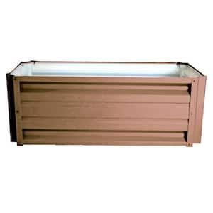 24 inch by 48 inch Rectangle Cocoa Brown Metal Planter Box