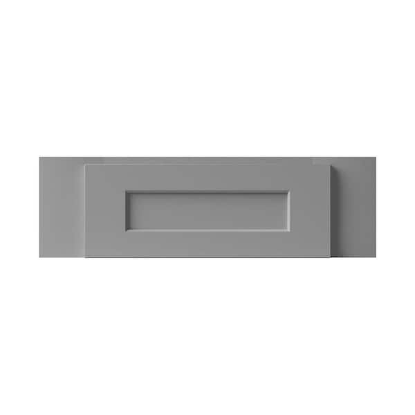 30 in. W x 21 in. D x 7 in. H Ready to Assemble Solid Wood Shaker Knee Drawer Base Kitchen Cabinet in Light Grey