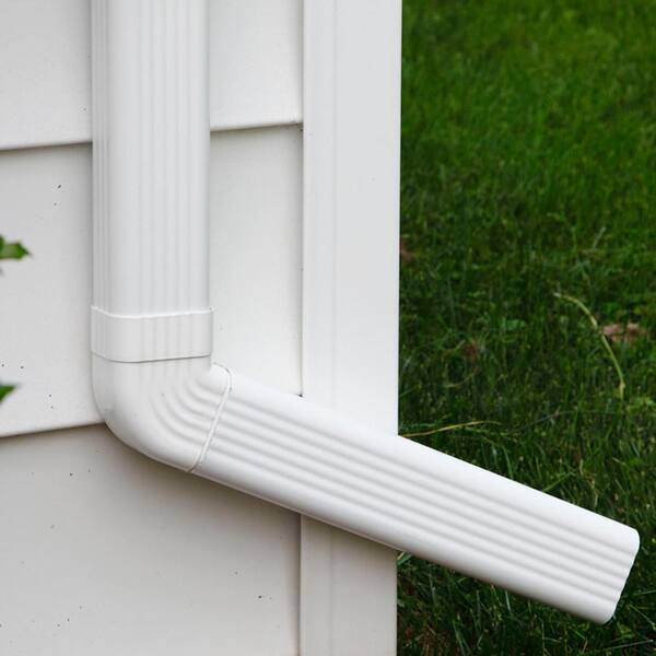 Vinyl Traditional White Amerimax Downspout Connector 2 x 3-In. 
