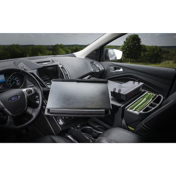 AutoExec Reach Desk Front Seat Black with Power Inverter andPhone Mount  AUE10175 - The Home Depot