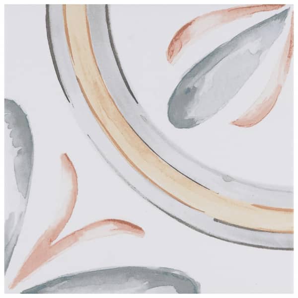 Merola Tile Saint Germain Chaud Deco Rivette 5-3/4 in. x 5-3/4 in. Porcelain Floor and Wall Take Home Tile Sample