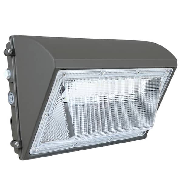 1000-Watt Equivalent Integrated LED Bronze Dusk to Dawn Wall Pack Light, 100-277-Volt Outdoor Commercial Security Light
