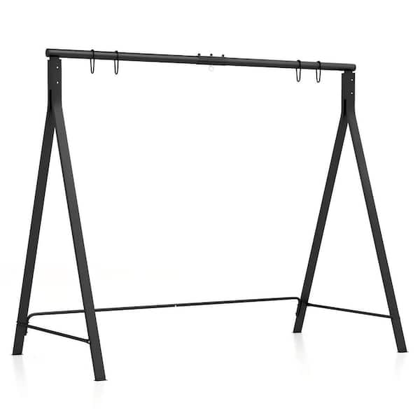 ANGELES HOME 83 in. W Heavy-Duty Metal Patio Swing Stand with Stable A-Frame, Easy to Assemble