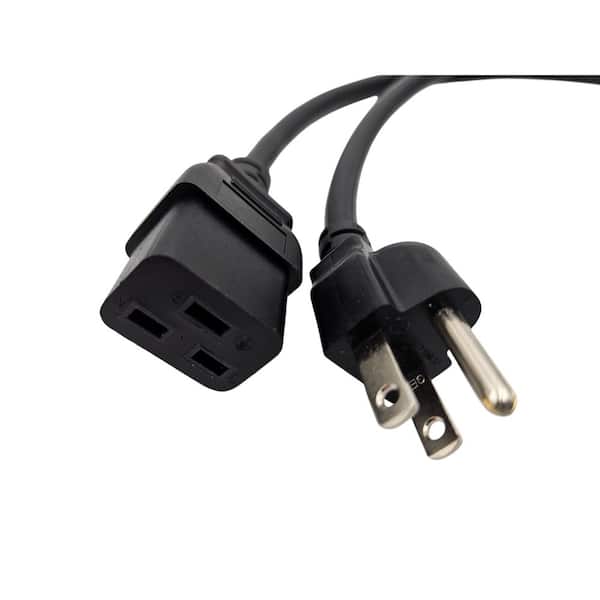 Micro Connectors, Inc 6 ft. C19 to NEMA 5-15P AC Power Cord in
