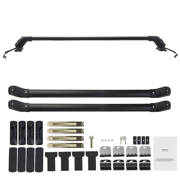 SKYSHALO Universal Roof Rack Cross Bars, 41.3 in. Aluminum Roof Rack Crossbars, Fit Roof without Side Rail 155 lbs. Load Capacity