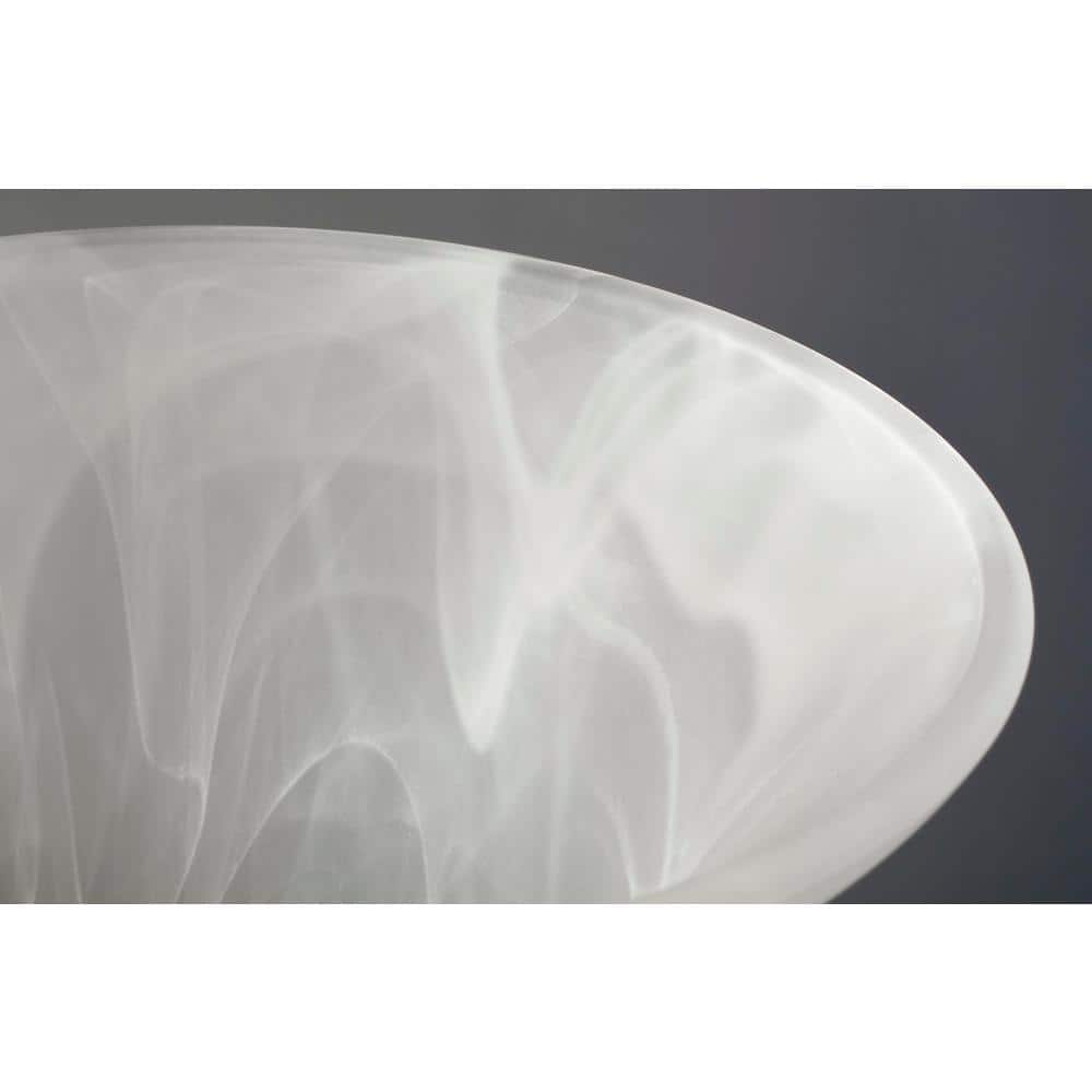 Bedford Brushed Nickel 5-Light Chandelier with Alabaster Glass Shades