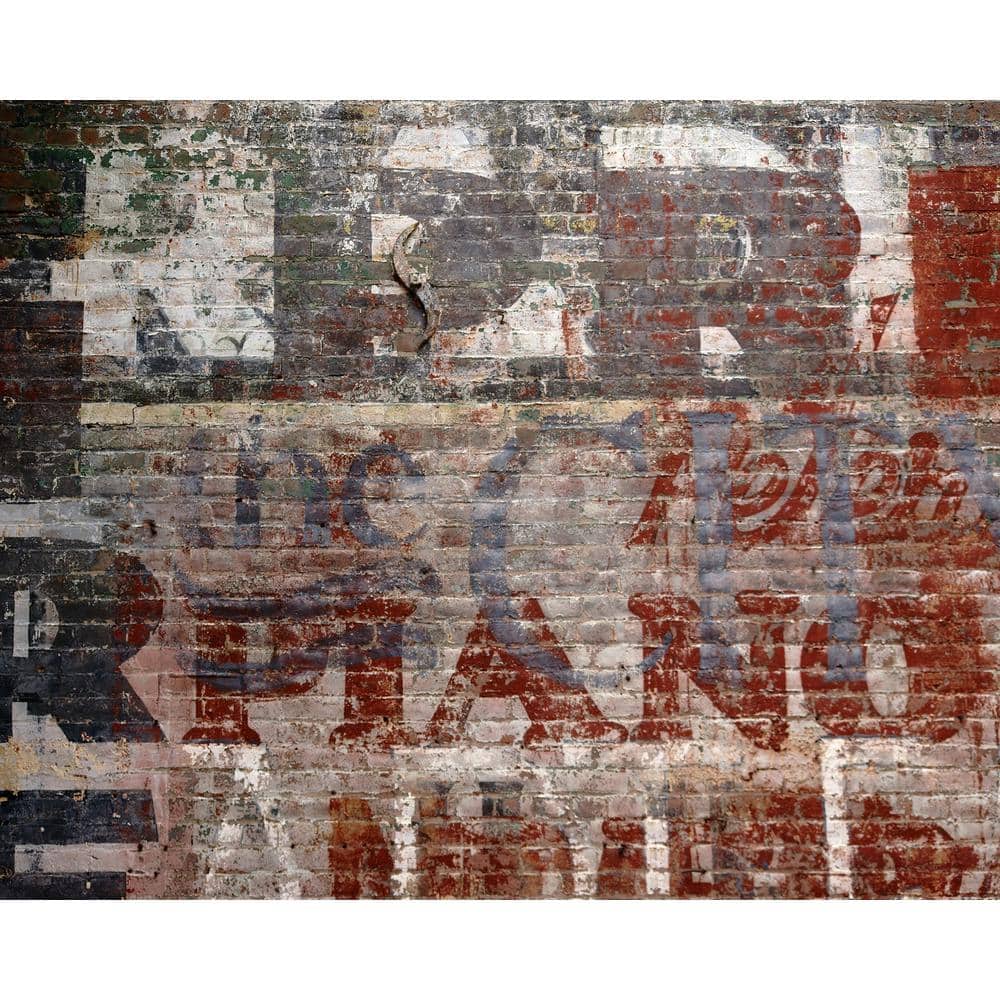 pix Distressed Brick Wall Mural brewster warehouse brick wall mural wr50507 the home depot