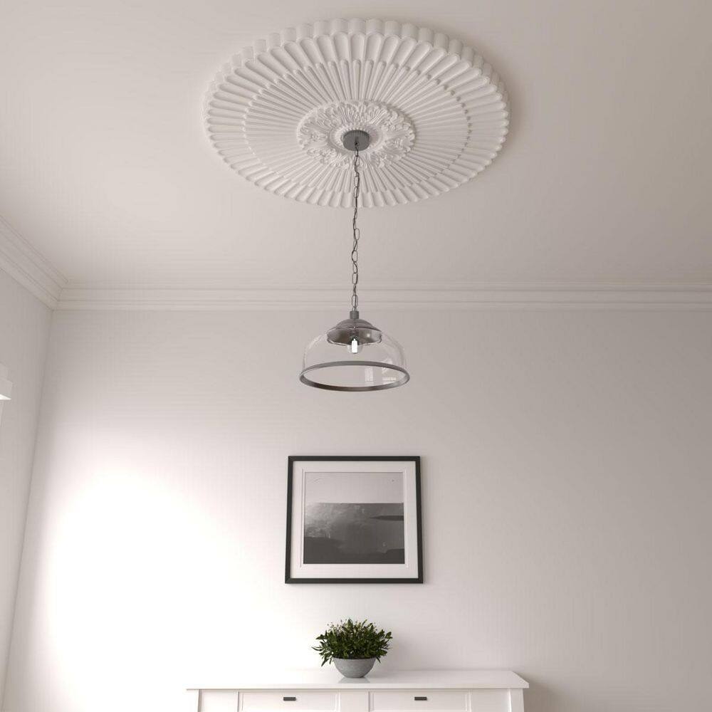 Primed Gray 27" Urethane Architectural Ceiling Medallion