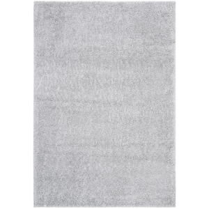 August Shag Silver 2 ft. x 4 ft. Solid Area Rug