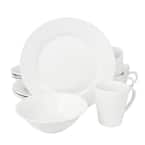 Noble Court 12-Piece Casual White/Glossy finish Ceramic Dinnerware Set (Service for 4)