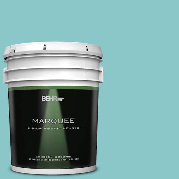 BEHR MARQUEE 5 gal. #510D-4 Embellished Blue Semi-Gloss Enamel Exterior Paint & Primer