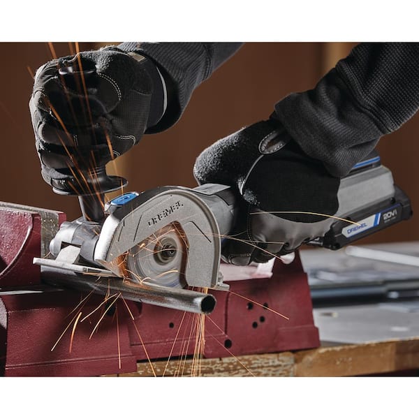 Dremel US20V-02 Compact Circular Saw Kit with (2) 20V Batteries, Charger ＆ Storage Bag, Cordless Compact Saw, 15,000 RPM Ideal for Flush Cutting, P - 4