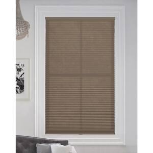 Warm Cocoa Cordless Light Filtering Fabric Cellular Shade 9/16 in. Single Cell 67.5 in. W x 48 in. L
