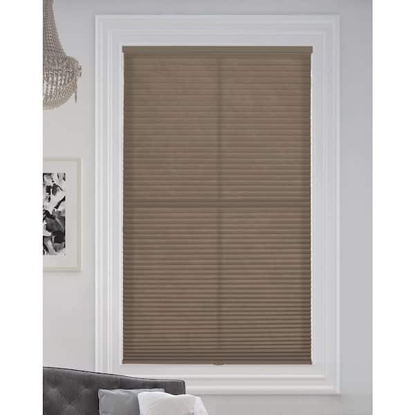 BlindsAvenue Warm Cocoa Cordless Light Filtering Fabric Cellular Shade 9/16 in. Single Cell 37.5 in. W x 72 in. L
