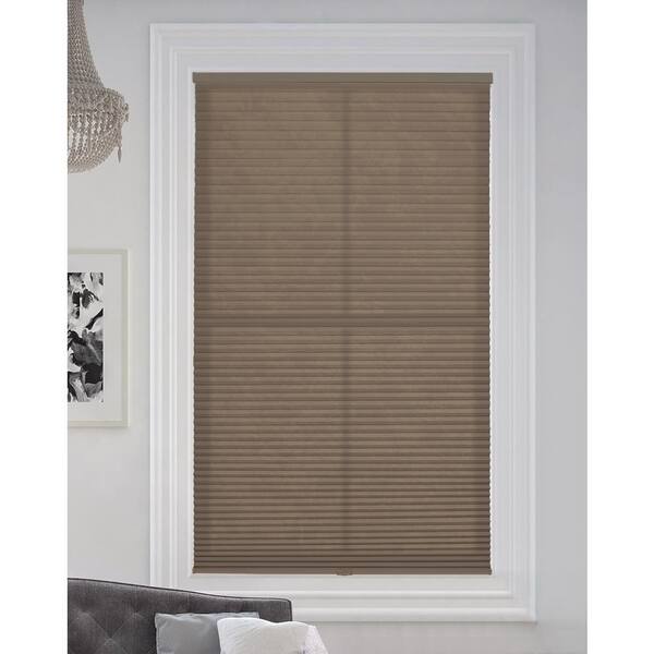 BlindsAvenue Warm Cocoa Cordless Light Filtering Fabric Cellular Shade 9/16 in. Single Cell 59 in. W x 72 in. L