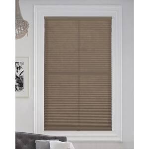 Warm Cocoa Cordless Light Filtering Fabric Cellular Shade 9/16 in. Single Cell 60 in. W x 72 in. L