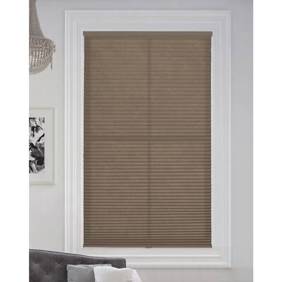 Warm Cocoa Cordless Light Filtering Fabric Cellular Shade 9/16 in. Single Cell 18.5 in. W x 48 in. L