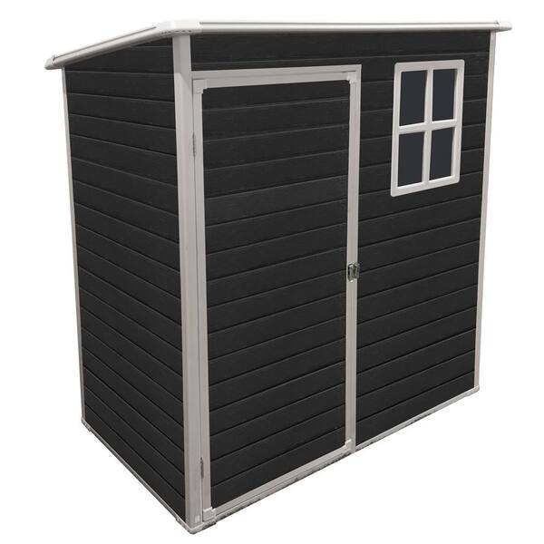5 ft. W x 3 ft. D Plastic Resin Shed with Door & Window, Outdoor Storage Shed (15 sq. ft.)