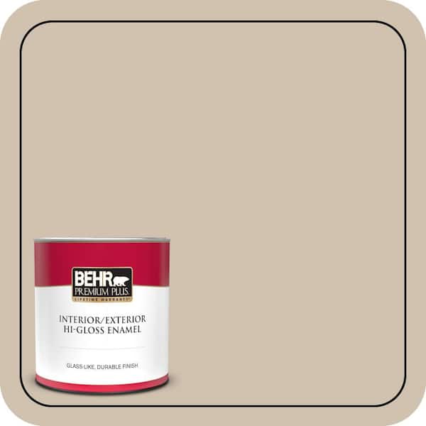 BEHR PREMIUM PLUS 1 qt. #HDC-NT-13 Merino Wool Hi-Gloss Enamel Interior/Exterior Paint & Primer
