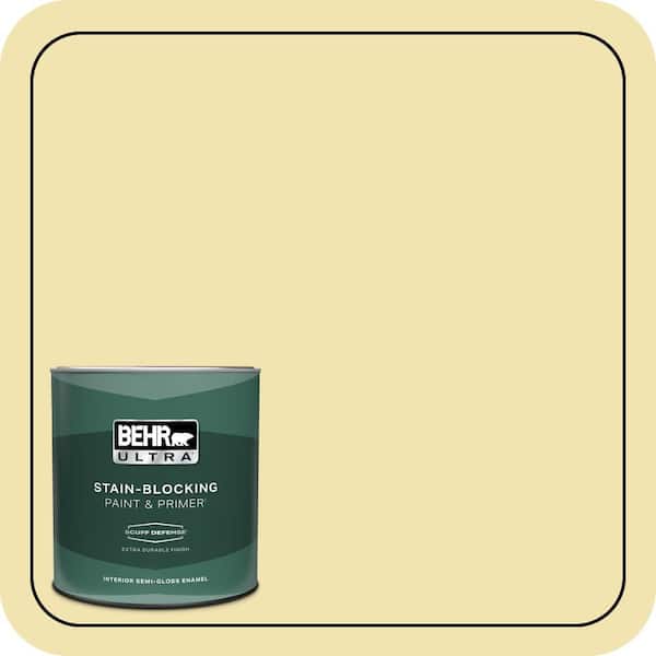 BEHR ULTRA 1 qt. #P330-2 Lime Bright Extra Durable Semi-Gloss Enamel Interior Paint & Primer