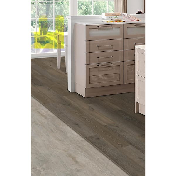 Waterproof Rigid Core T-Molding in the color Saw Horse 0.23 in. T x 1.77 in. W x 94 in. L