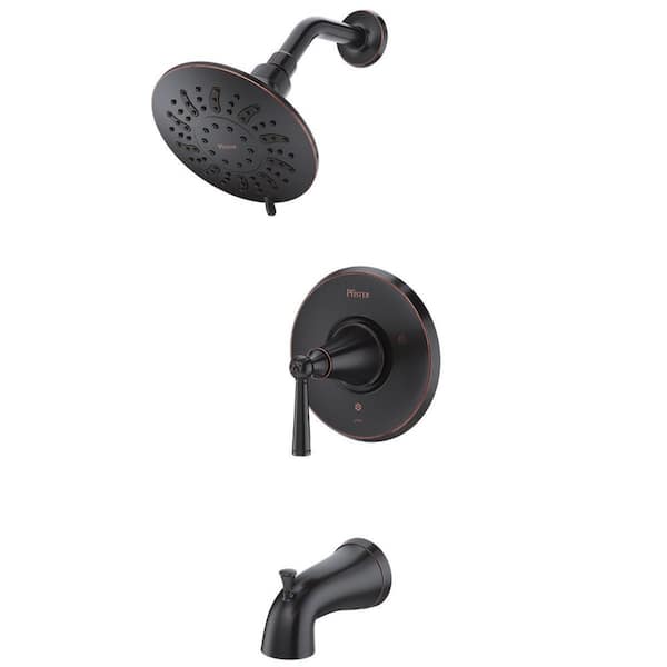 Pfister Saxton Single Handle Tub and Shower Trim in Tuscan Bronze Valve Not Included