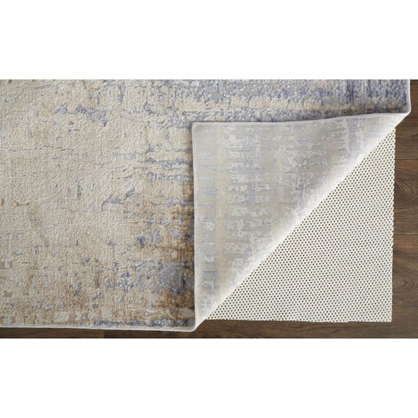 Tan and Brown Abstract 10 ft. x 13 ft. Area Rug