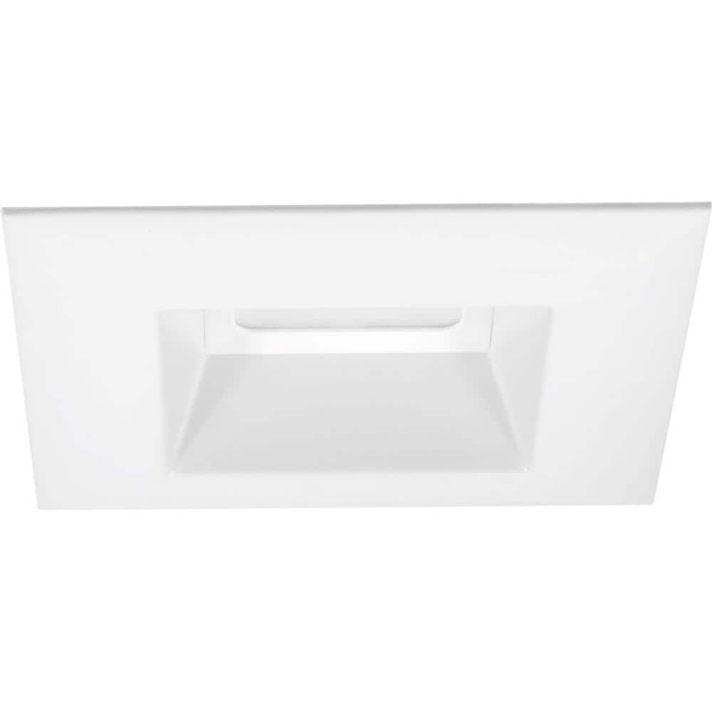 Progress Lighting Retrofit Square 5 in. White Integrated LED Recessed Trim