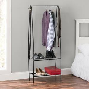 Black Steel Clothes Rack 14 in. W x 60 in. H
