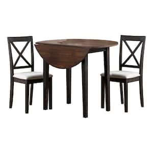 Modern Style 40 in. Gray Wooden 4-Legs Dining Table Set (Seats 4)