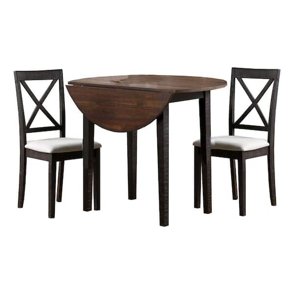 Benjara Modern Style 40 in. Gray Wooden 4-Legs Dining Table Set (Seats 4)