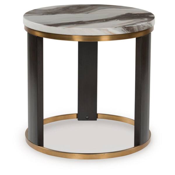 Jazmore End Table - Brown/Brass Finish Jazmore End Table - Brown/Brass Finish