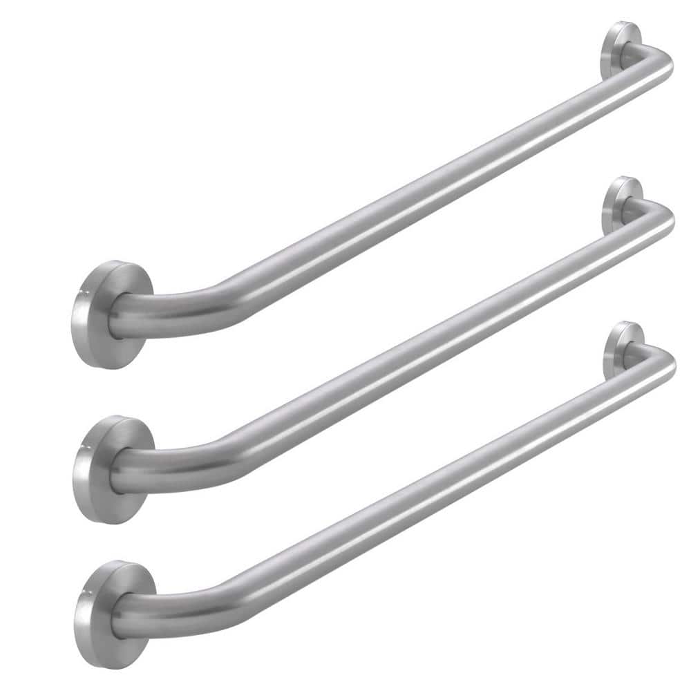 Glacier Bay 42 in. Grab Bar Combo in Brushed Stainless Steel (3Pack