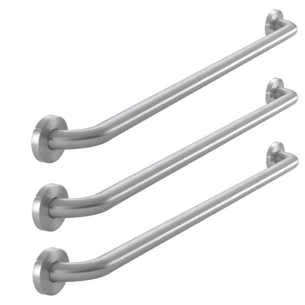 Glacier Bay 42 in. Grab Bar Combo in Brushed Stainless Steel (3-Pack)