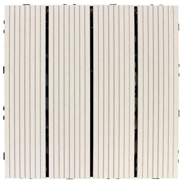 CREATIVE SURFACES 1 ft. x 1 ft. Composite Deck Tile in Star Gray (12 per Case)